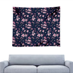 Pink Sakura Cherry Blossom Pattern Print Tapestry
