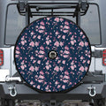 Pink Sakura Cherry Blossom Pattern Print Tire Cover With Camera Hole
