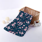 Pink Sakura Cherry Blossom Pattern Print Towel