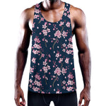 Pink Sakura Cherry Blossom Pattern Print Training Tank Top