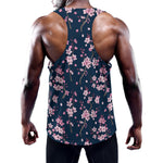 Pink Sakura Cherry Blossom Pattern Print Training Tank Top