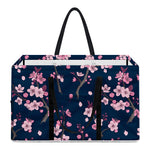 Pink Sakura Cherry Blossom Pattern Print Utility Tote Bag