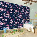 Pink Sakura Cherry Blossom Pattern Print Wall Sticker