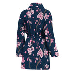 Pink Sakura Cherry Blossom Pattern Print Women's Bathrobe