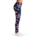 Pink Sakura Cherry Blossom Pattern Print Women's Leggings