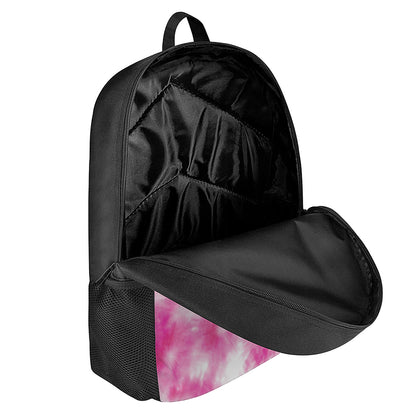 Pink Shibori Tie Dye Print 17 Inch Backpack