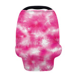 Pink Shibori Tie Dye Print Baby Seat Cover