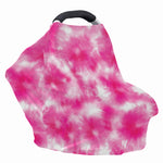Pink Shibori Tie Dye Print Baby Seat Cover