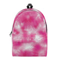 Pink Shibori Tie Dye Print School Backpack