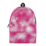 Pink Shibori Tie Dye Print Backpack