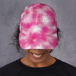 Pink Shibori Tie Dye Print Baseball Cap