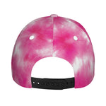 Pink Shibori Tie Dye Print Baseball Cap