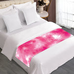 Pink Shibori Tie Dye Print Bed Runner