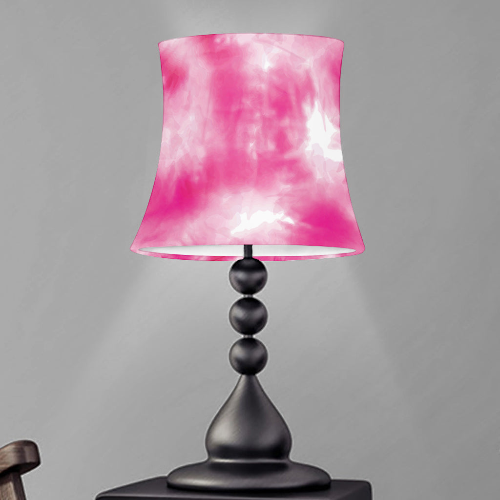 Pink Shibori Tie Dye Print Bell Lamp Shade