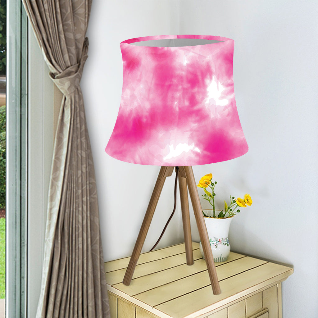 Pink Shibori Tie Dye Print Bell Lamp Shade