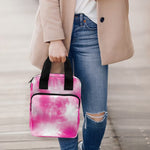 Pink Shibori Tie Dye Print Bible Tote Bag