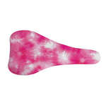 Pink Shibori Tie Dye Print Bicycle Seat Cover