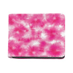 Pink Shibori Tie Dye Print Bifold Wallet