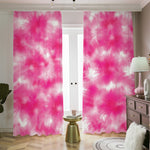 Pink Shibori Tie Dye Print Blackout Pencil Pleat Curtains