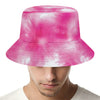 Pink Shibori Tie Dye Print Bucket Hat