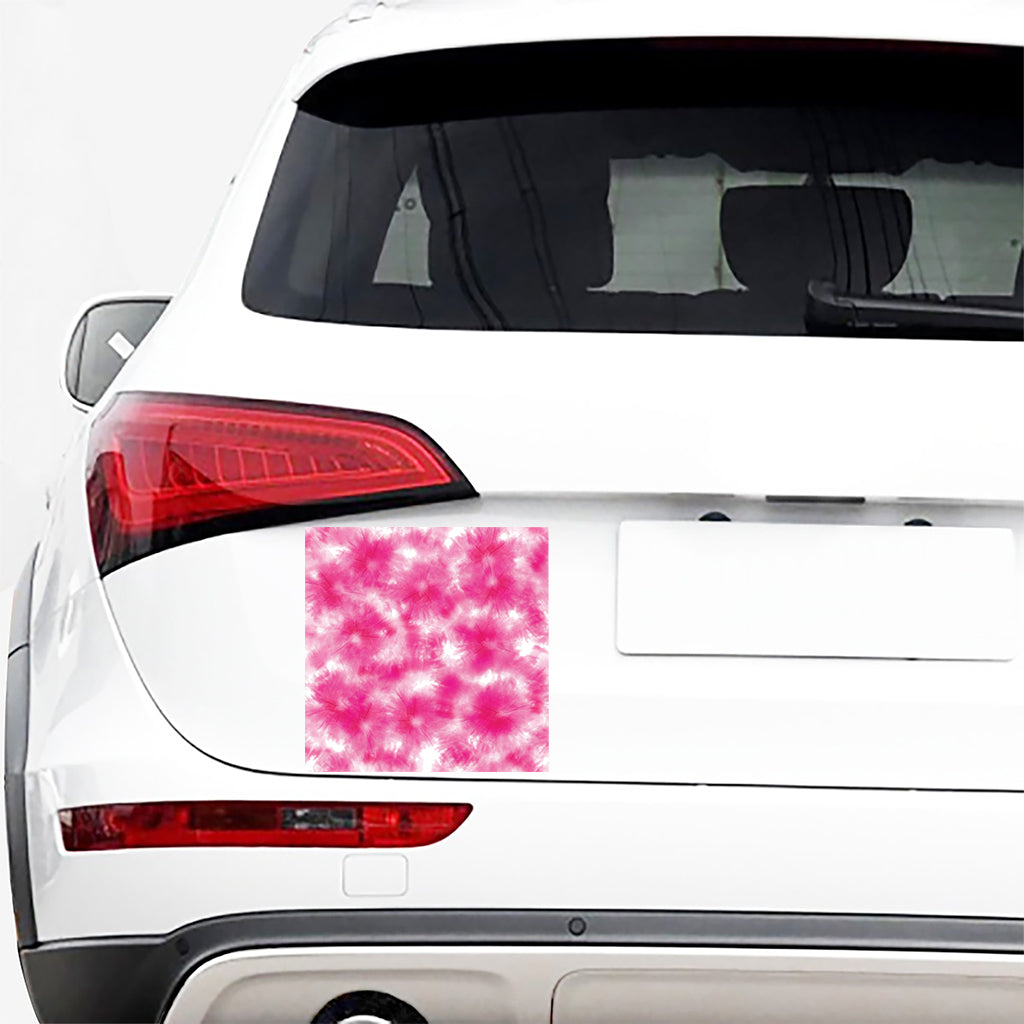 Pink Shibori Tie Dye Print Car Sticker