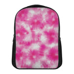 Pink Shibori Tie Dye Print Casual Backpack