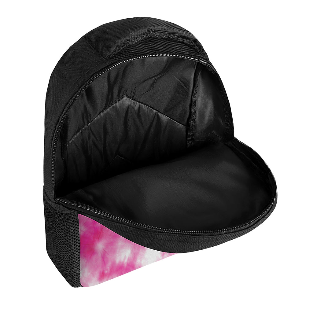 Pink Shibori Tie Dye Print Casual Backpack