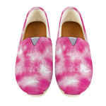 Pink Shibori Tie Dye Print Casual Shoes