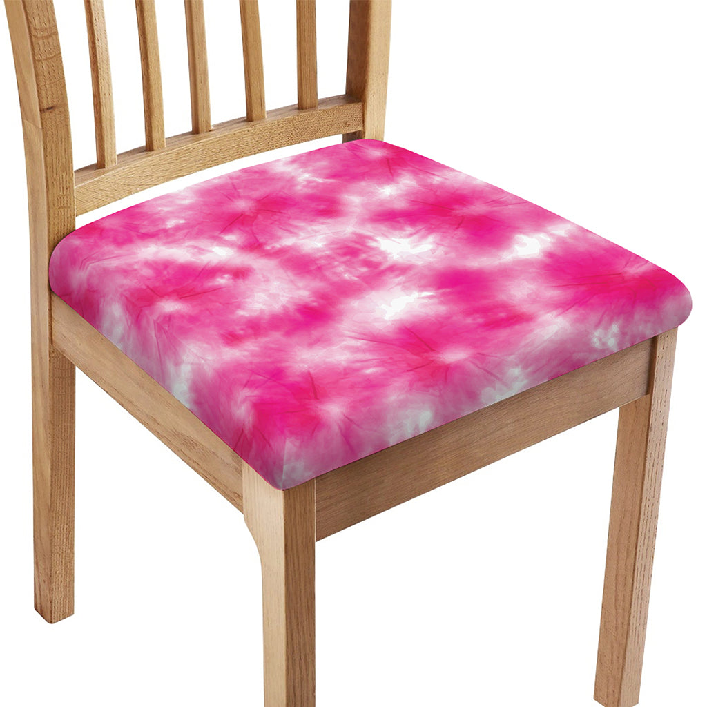 Pink Shibori Tie Dye Print Chair Cushion Cover