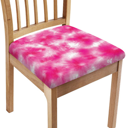 Pink Shibori Tie Dye Print Chair Cushion Cover