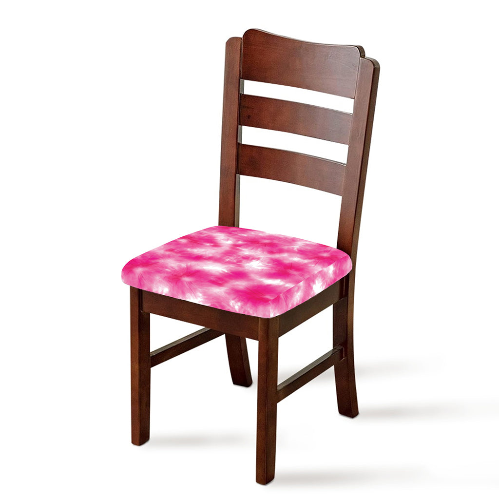 Pink Shibori Tie Dye Print Chair Cushion Cover