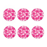 Pink Shibori Tie Dye Print Coaster Set