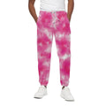 Pink Shibori Tie Dye Print Cotton Sweatpants