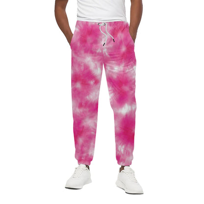 Pink Shibori Tie Dye Print Cotton Pants
