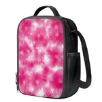 Pink Shibori Tie Dye Print Crossbody Lunch Bag