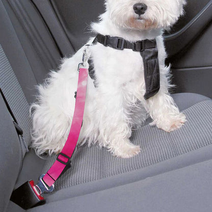 Pink Shibori Tie Dye Print Dog Seat Belt