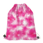 Pink Shibori Tie Dye Print Drawstring Bag