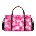 Pink Shibori Tie Dye Print Duffel Bag