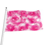 Pink Shibori Tie Dye Print Flag