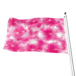 Pink Shibori Tie Dye Print Flag