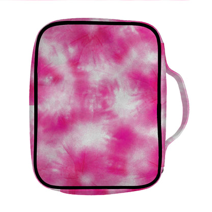 Pink Shibori Tie Dye Print Front Pocket Bible Bag