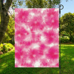 Pink Shibori Tie Dye Print Garden Flag