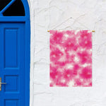 Pink Shibori Tie Dye Print Garden Flag