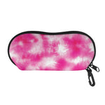 Pink Shibori Tie Dye Print Glasses Case