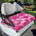 Pink Shibori Tie Dye Print Golf Cart Seat Cover