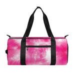 Pink Shibori Tie Dye Print Gym Bag