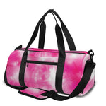 Pink Shibori Tie Dye Print Gym Bag
