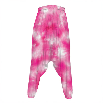 Pink Shibori Tie Dye Print Hammer Pants