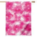 Pink Shibori Tie Dye Print House Flag