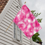 Pink Shibori Tie Dye Print House Flag
